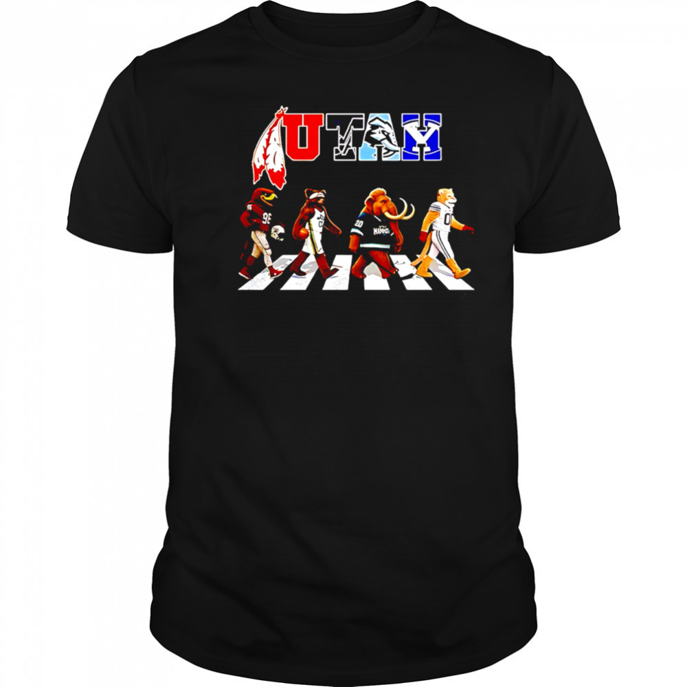 Utah Sports Team Logo Mascot Abbey Road shirt