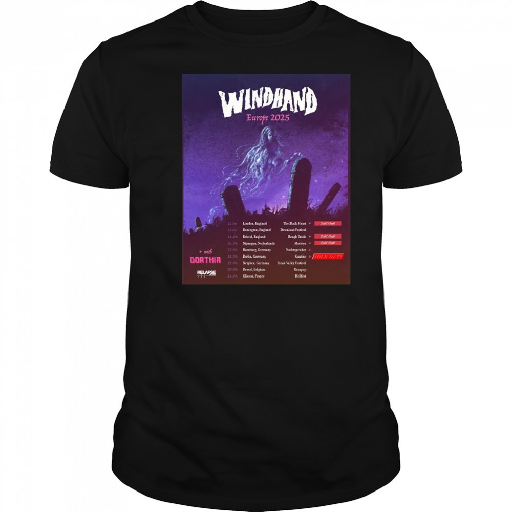Windhand Europe 2025 Tour Dates T-shirt