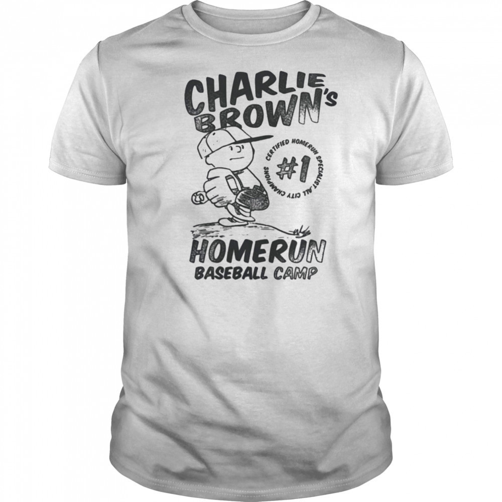Womens Charlie Brown Homerun Baseball Camp Shirt
