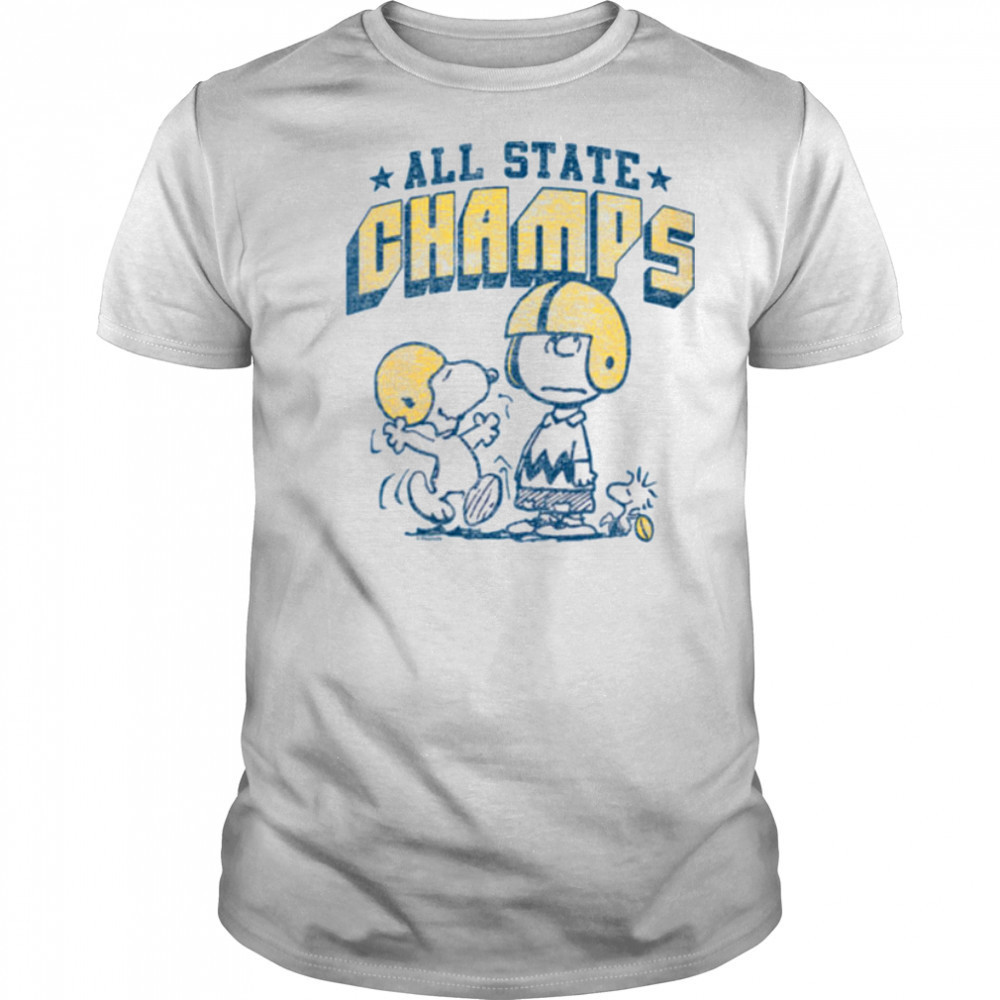 Womens Charlie Brown & Snoopy Football State Champs Shirt