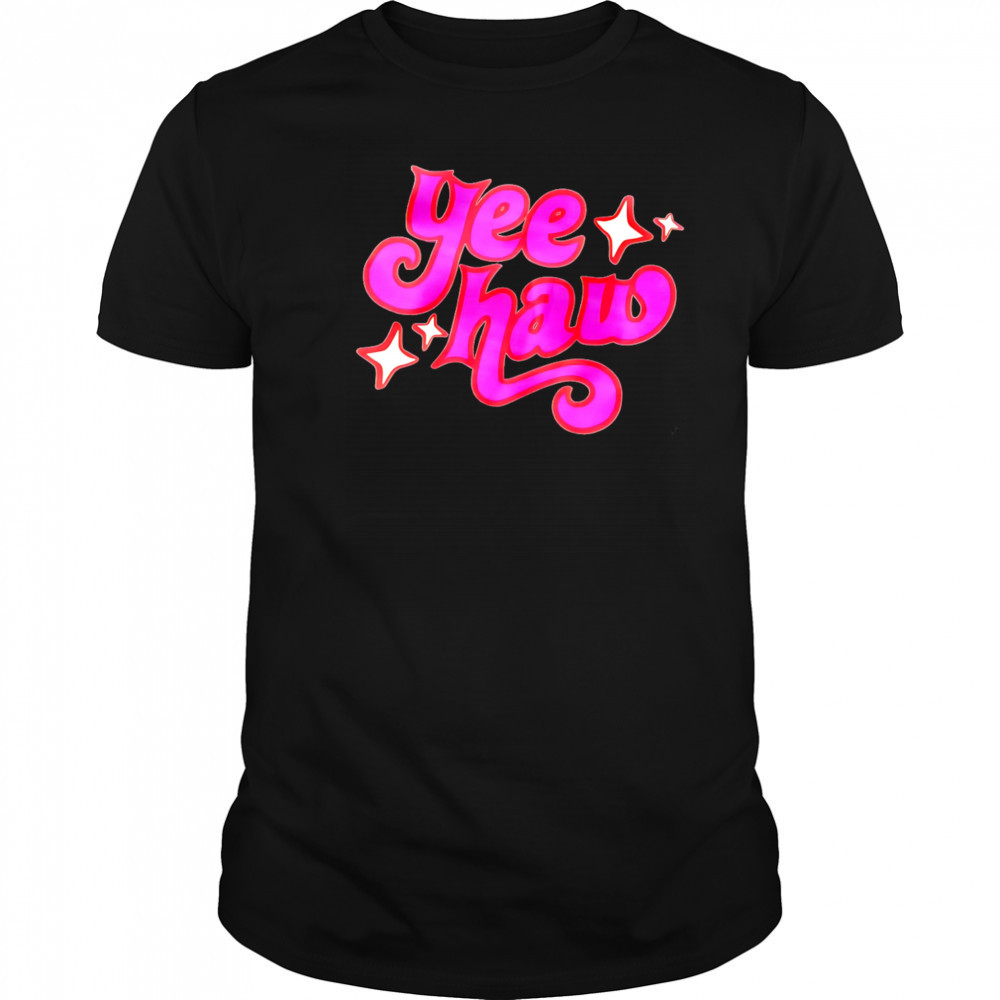 Yee Haw style pink letter shirt