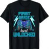 1st Grade Level Unlocked Video Game Back to School Boys T-Shirt