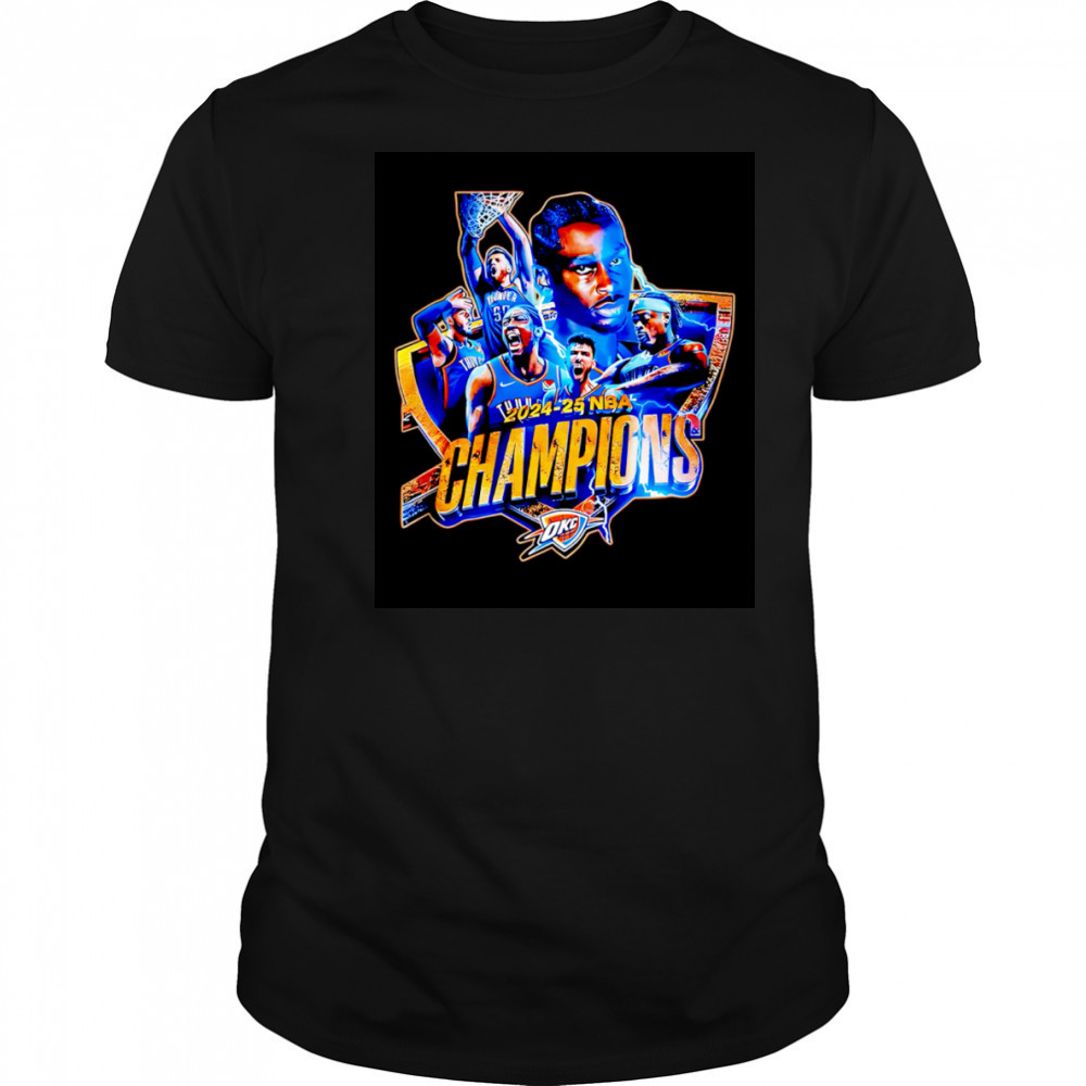 2024-25 NBA Champions Oklahoma City Thunder logo shirt