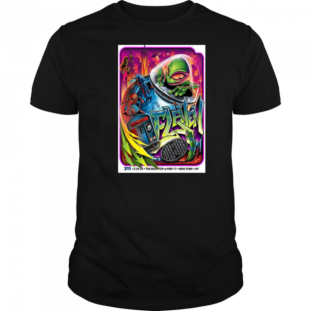311 Poster June 29 2025 Rooftop at Pier 17 New York NY T-Shirt
