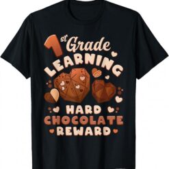 Back To School, Girl 1st Grade, choco candies, First Grade T-Shirt