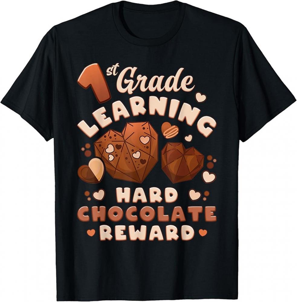 Back To School, Girl 1st Grade, choco candies, First Grade T-Shirt