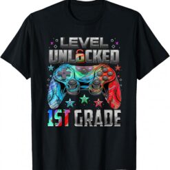 First Day Of 1st Grade Level Unlocked Game Back To School T-Shirts