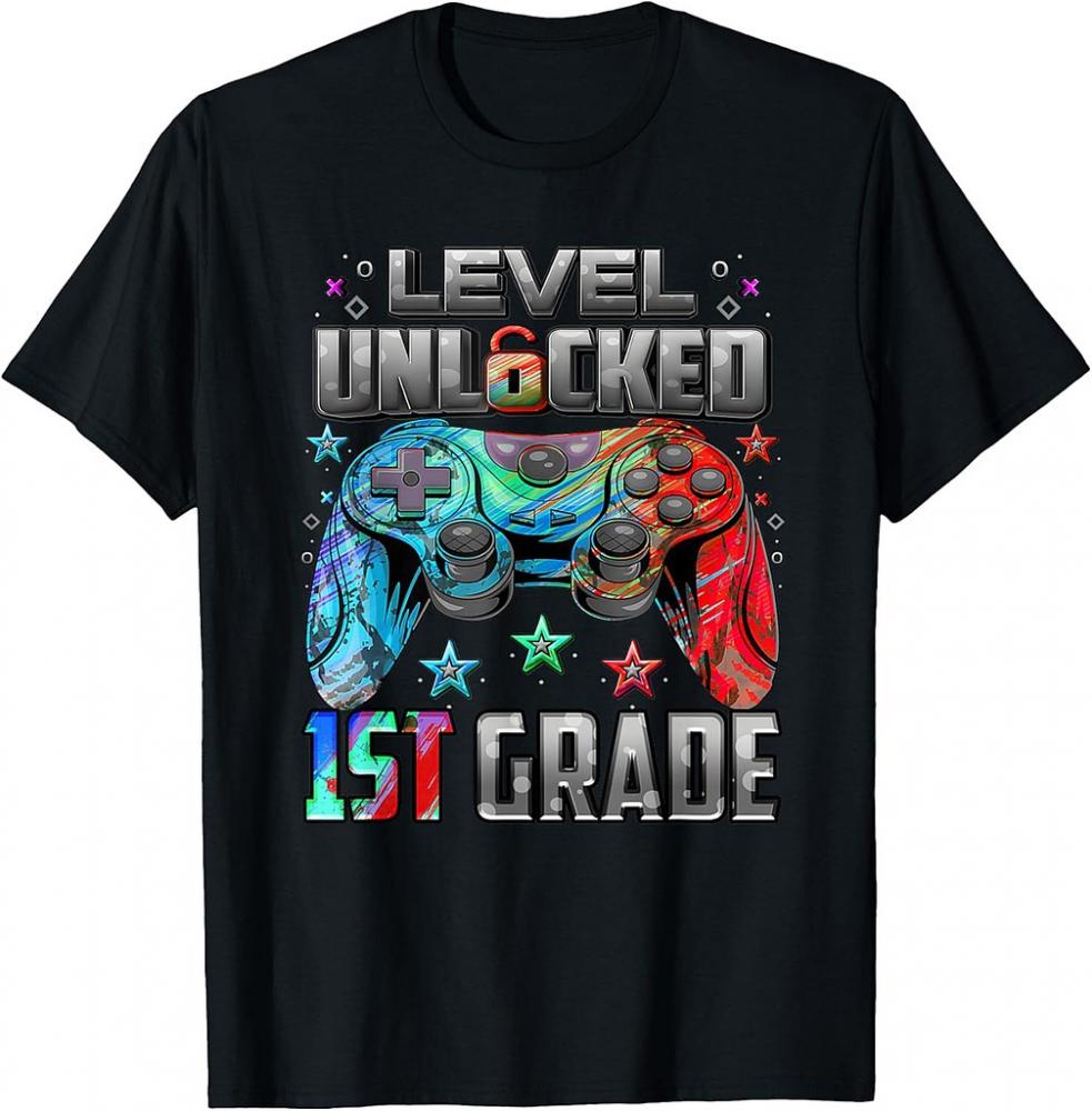 First Day Of 1st Grade Level Unlocked Game Back To School T-Shirts