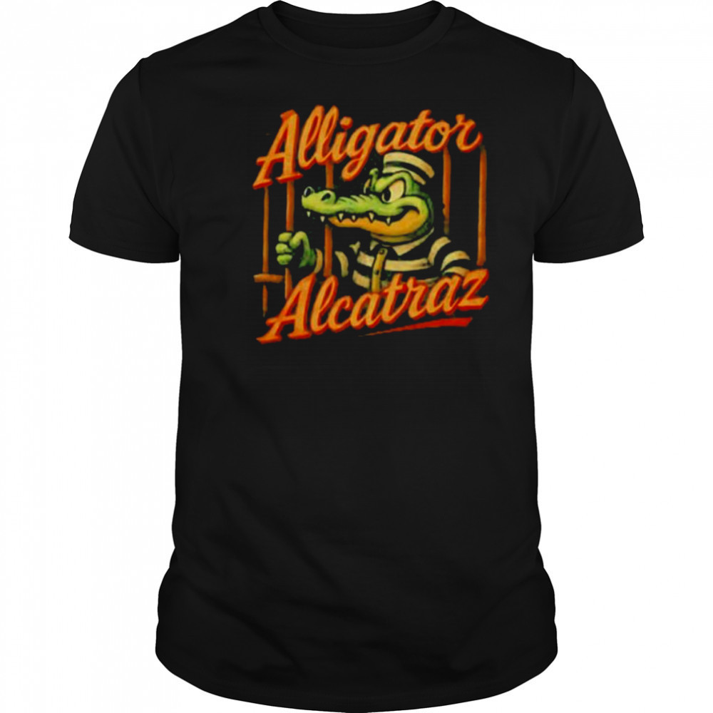 Alligator Alcatraz mugshot cartoon shirt