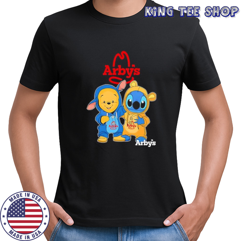 Arby’s pooh and stitch friends shirt