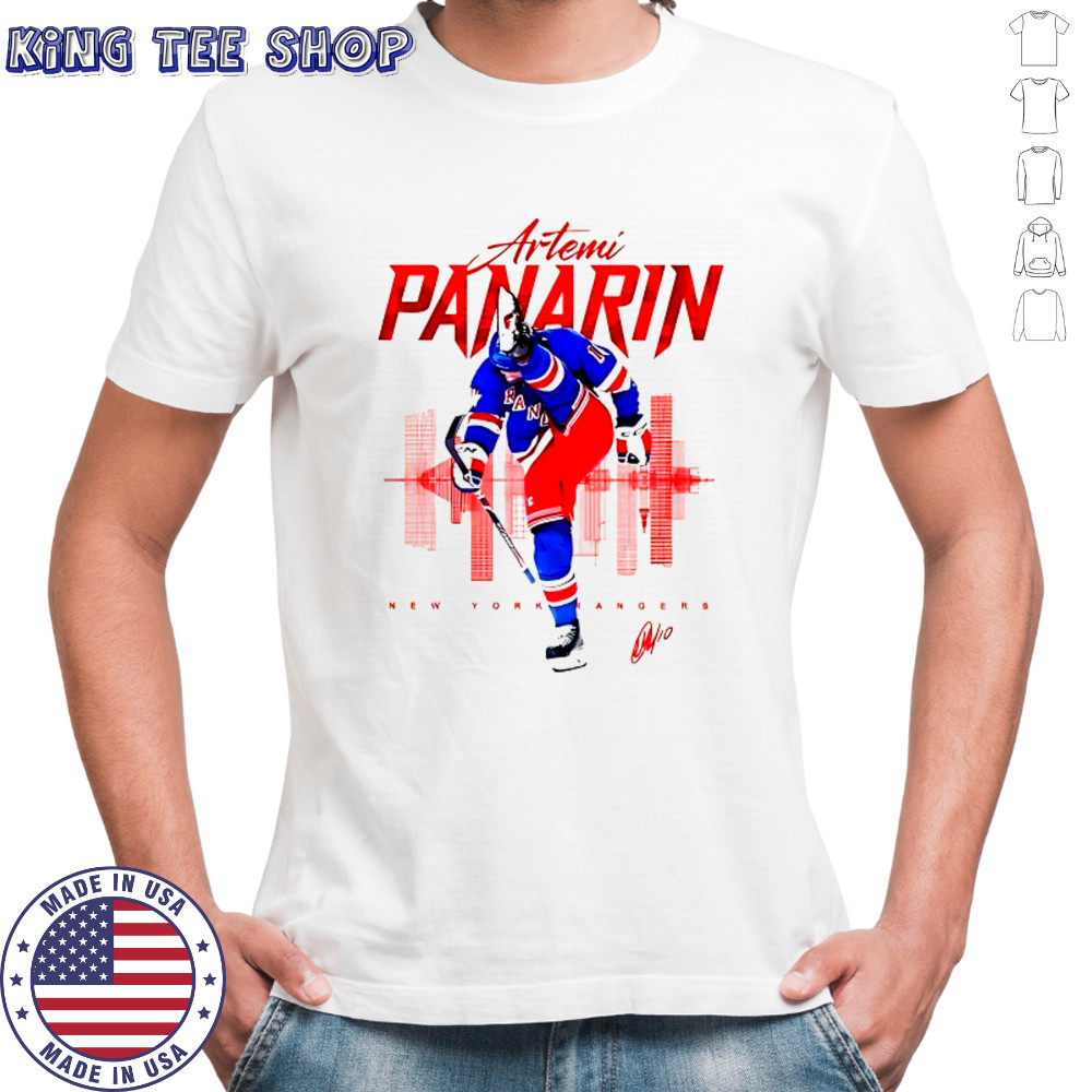 Artemi Panarin New York Rangers skyline signature shirt