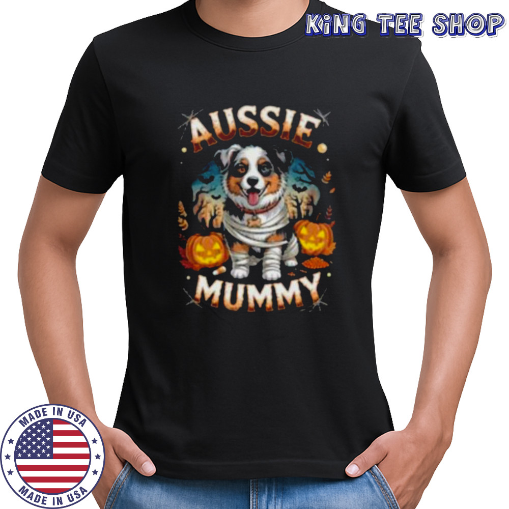 Aussie Mummy Halloween Costume Dog Owner Australien Shepherd Pullover Shirt
