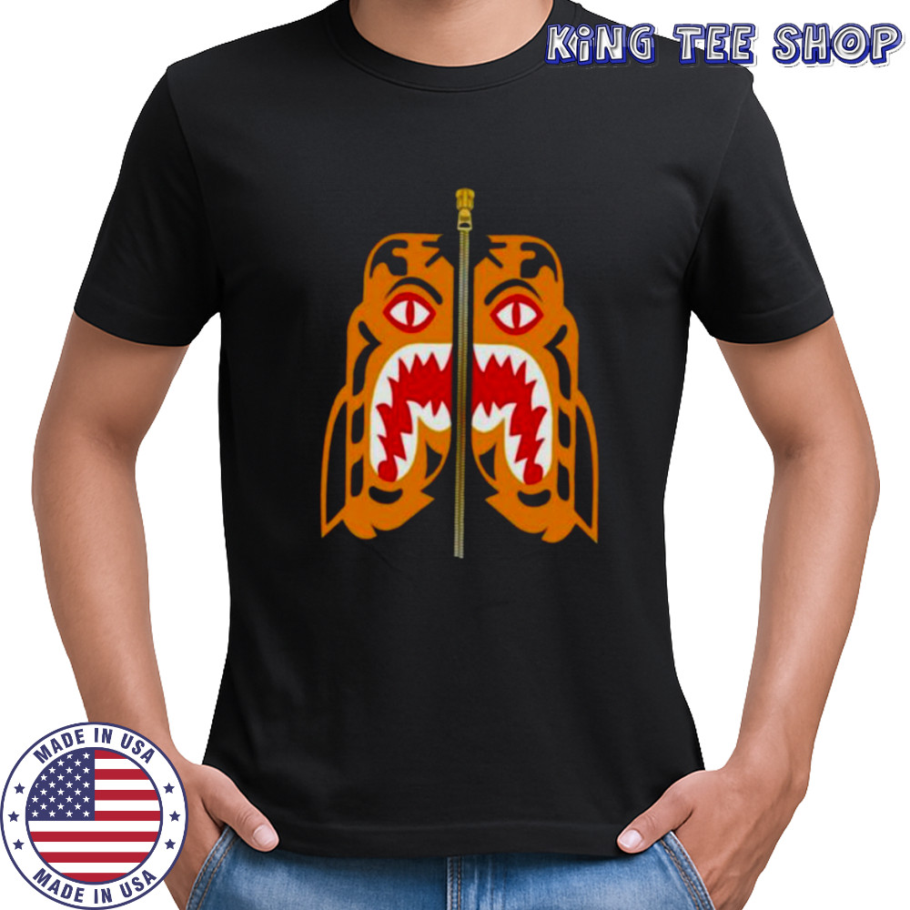BAPE MENS COLORS TIGER HEAD SHIRT