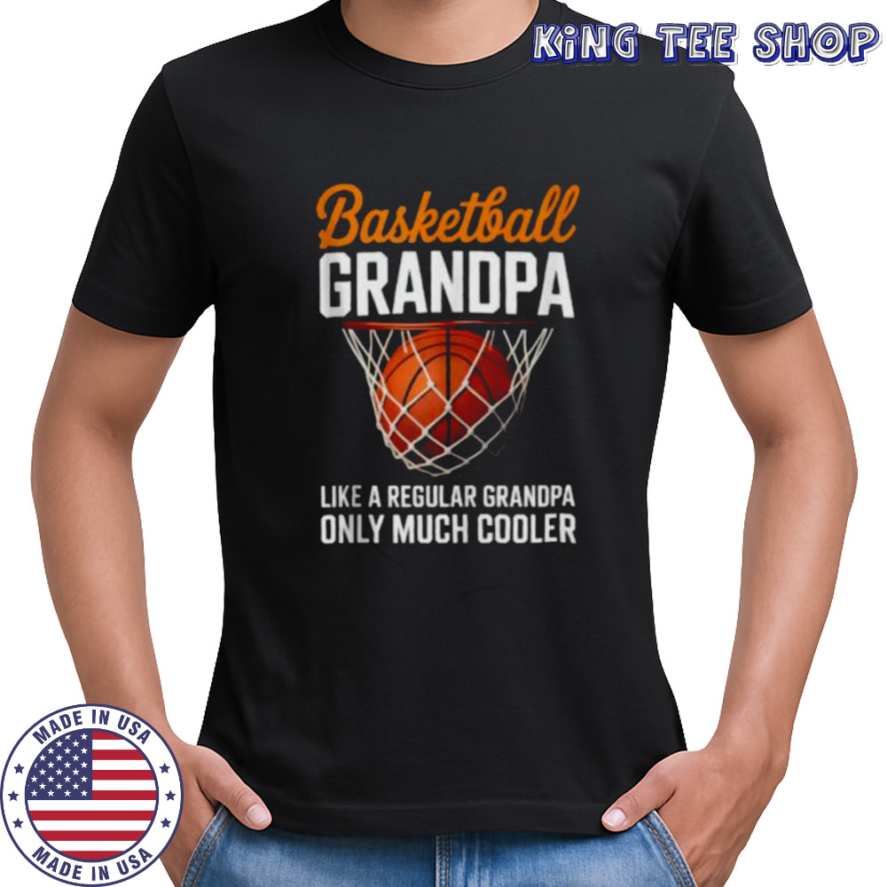 Basketball Grandpa Cool Guy Hoops Baller Court Sport Dad Shirt