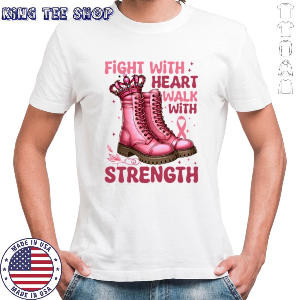 Breast Cancer Boots Pink Ribbon October Awareness Month Walk Pullover Shirt
