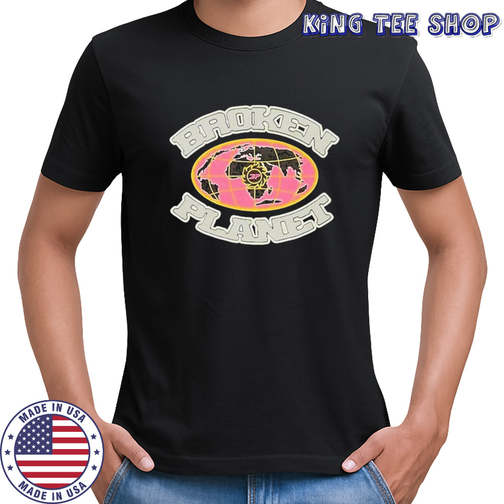 Broken Planet Grid Globe T-shirt