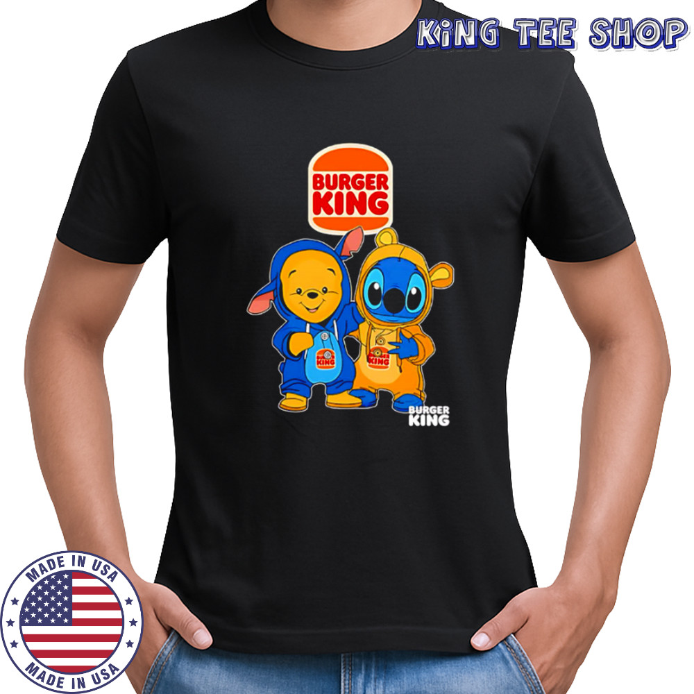 Burger king pooh and stitch friends shirt