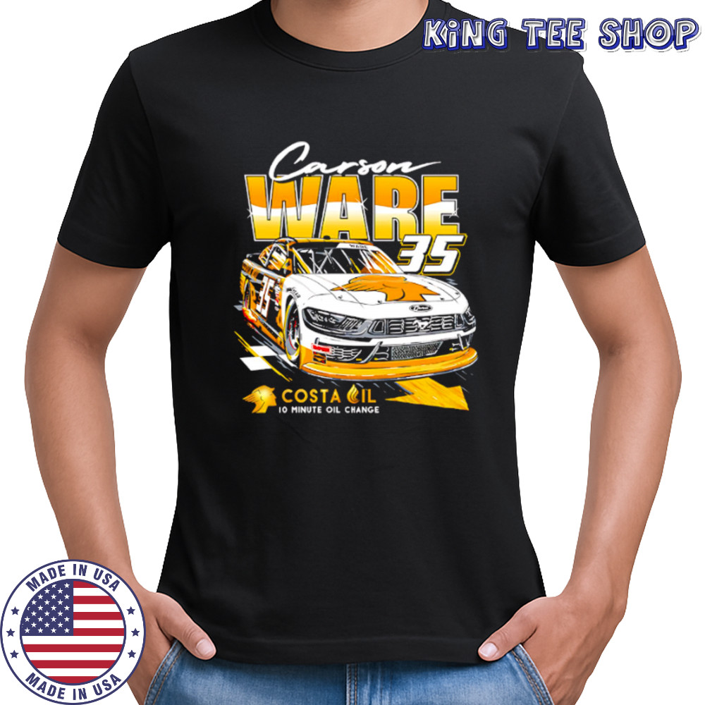 Carson Ware 35 Costa Oil 10 minute oil change shirt