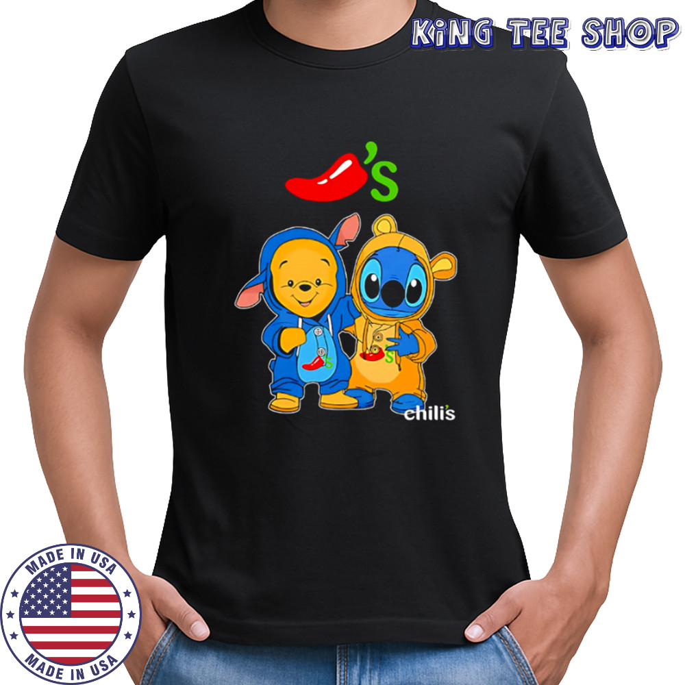 Chili’s pooh and stitch friends shirt