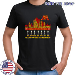 City skyline Golden Gophers thank you for the memories shirt