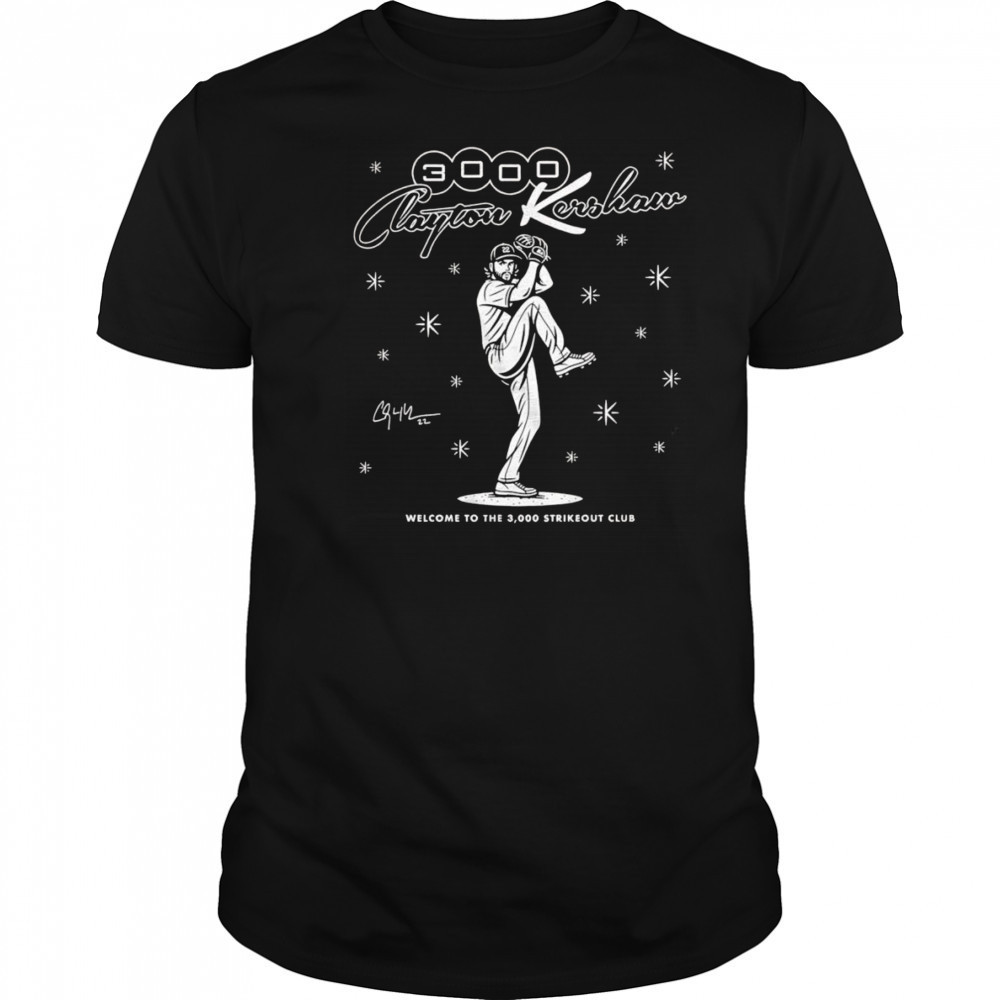 Clayton Kershaw 3,000 K’s shirt