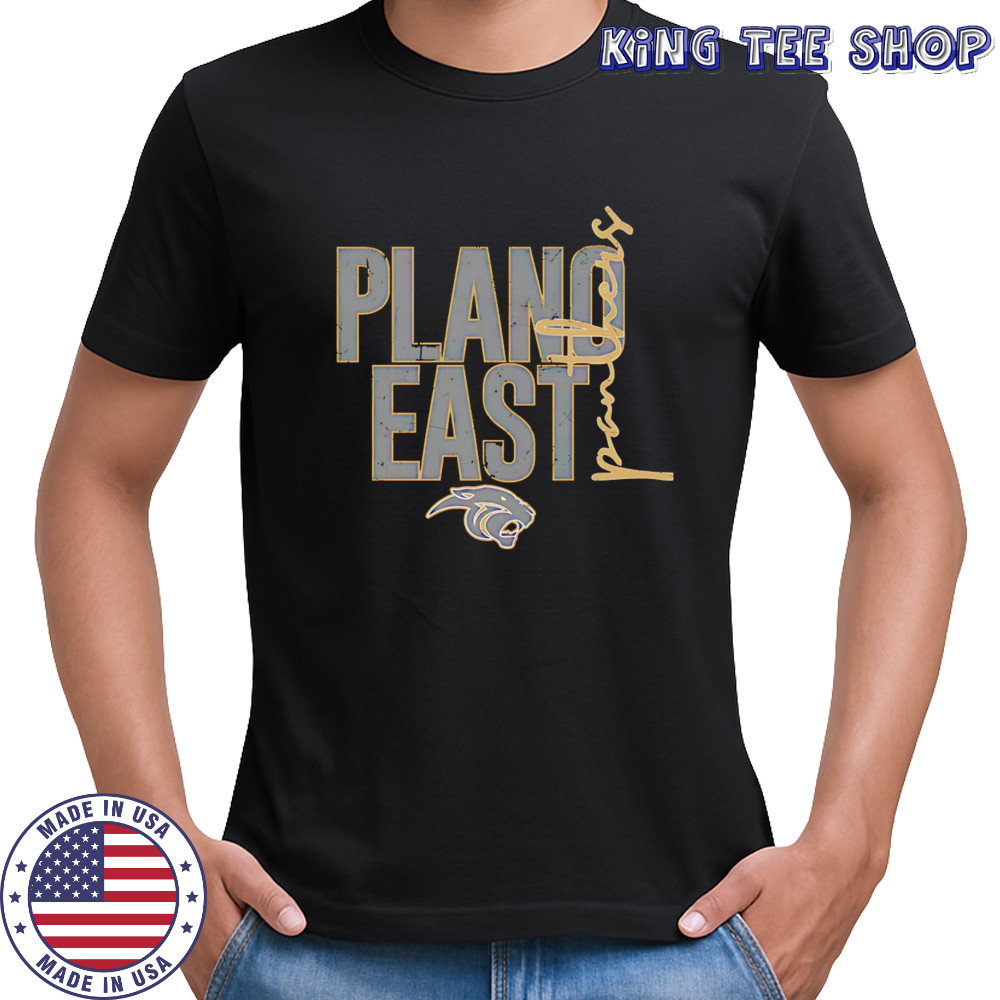 Crown Trio Plano East Panthers Vertical Cursive shirt