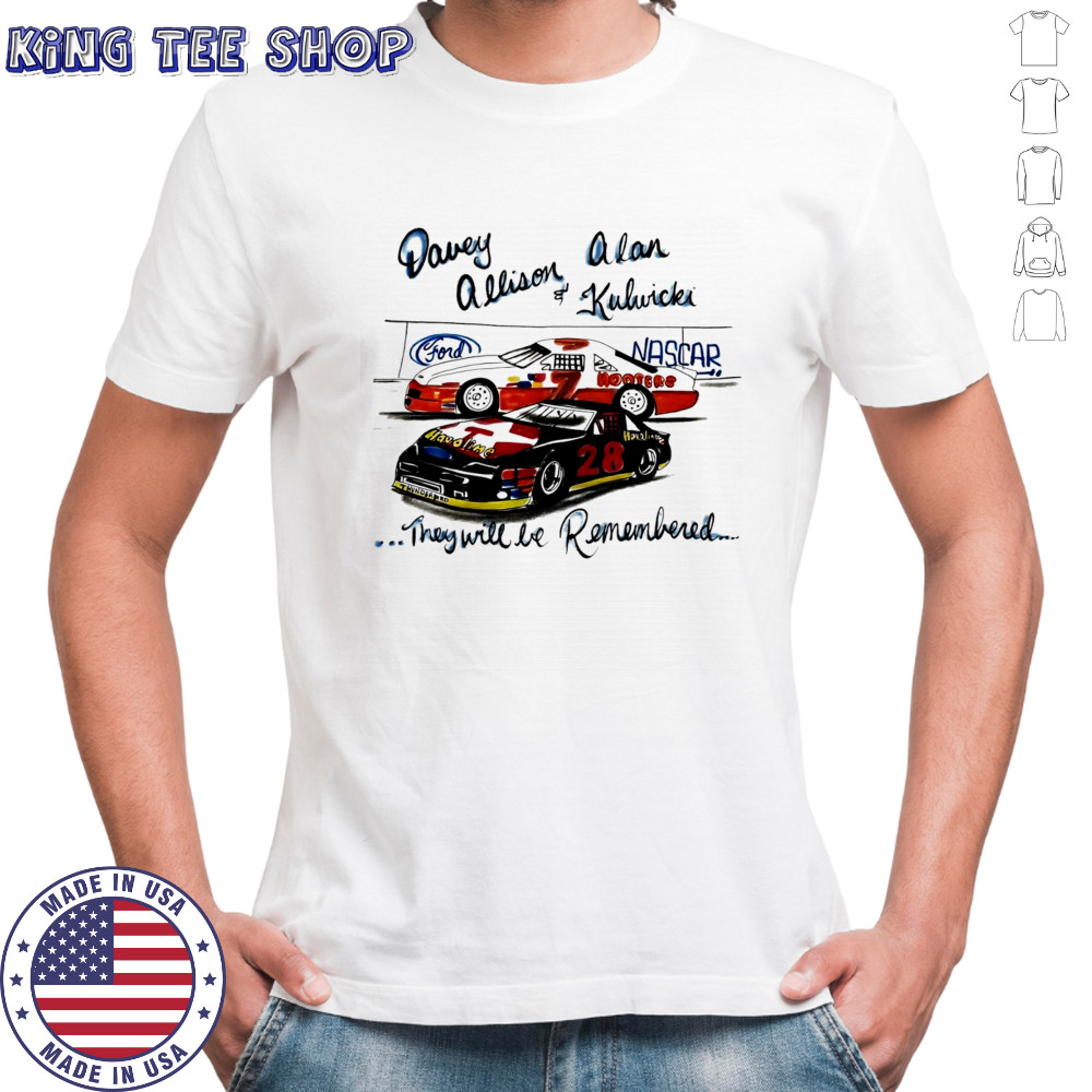 Davey Allison and Alan Kulwicki they will be remembered Nascar 90s Racing cars shirt