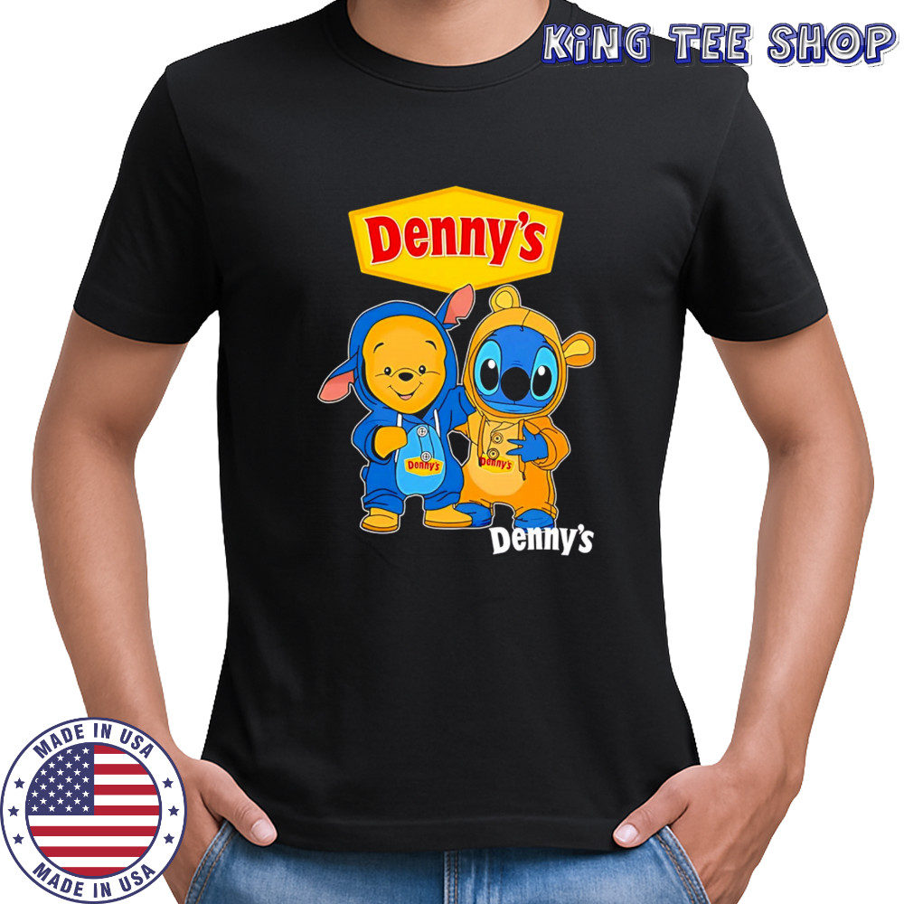 Denny’s pooh and stitch friends shirt