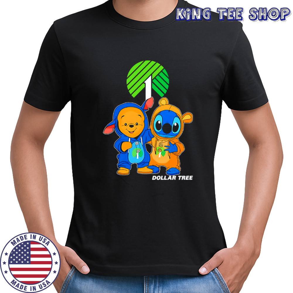 Dollar tree pooh and stitch friends shirt