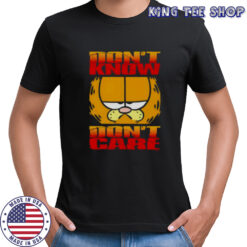 Don’t know don’t care orange cat shirt