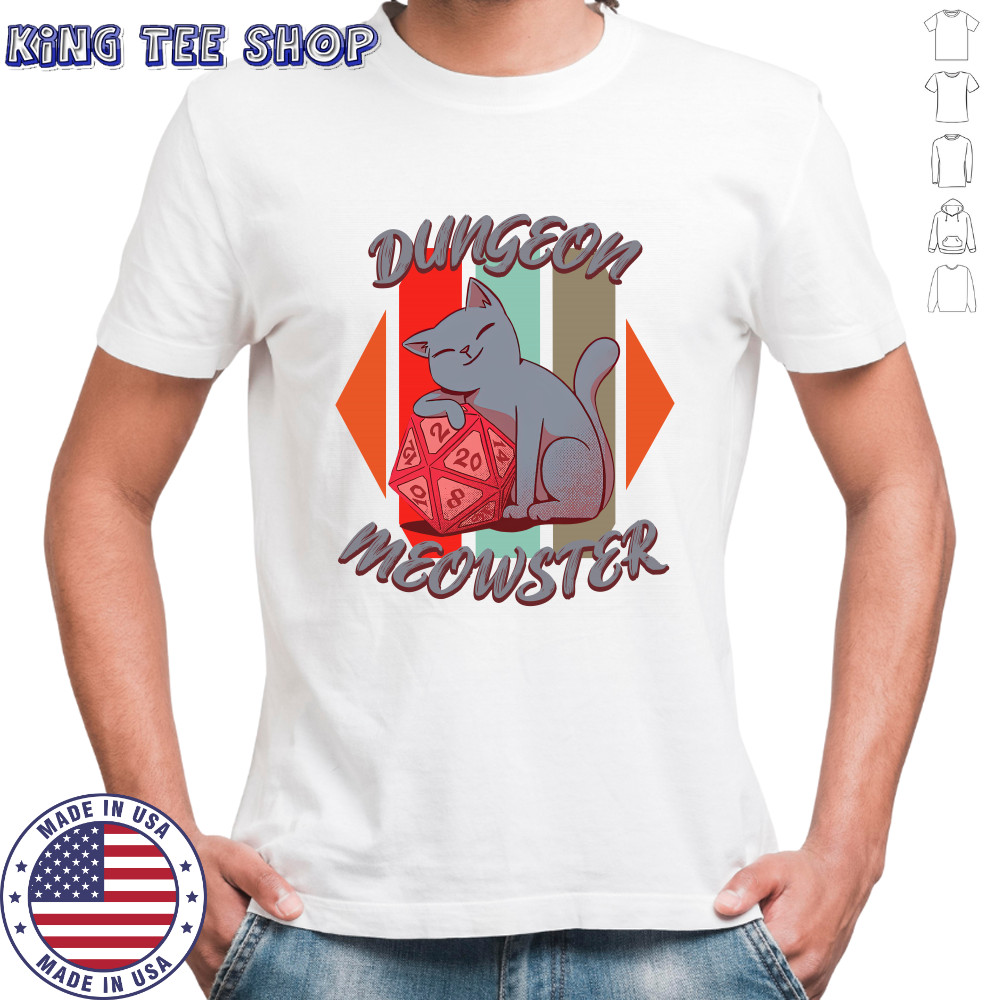Dungeon Meowster board game dice cat T Shirt