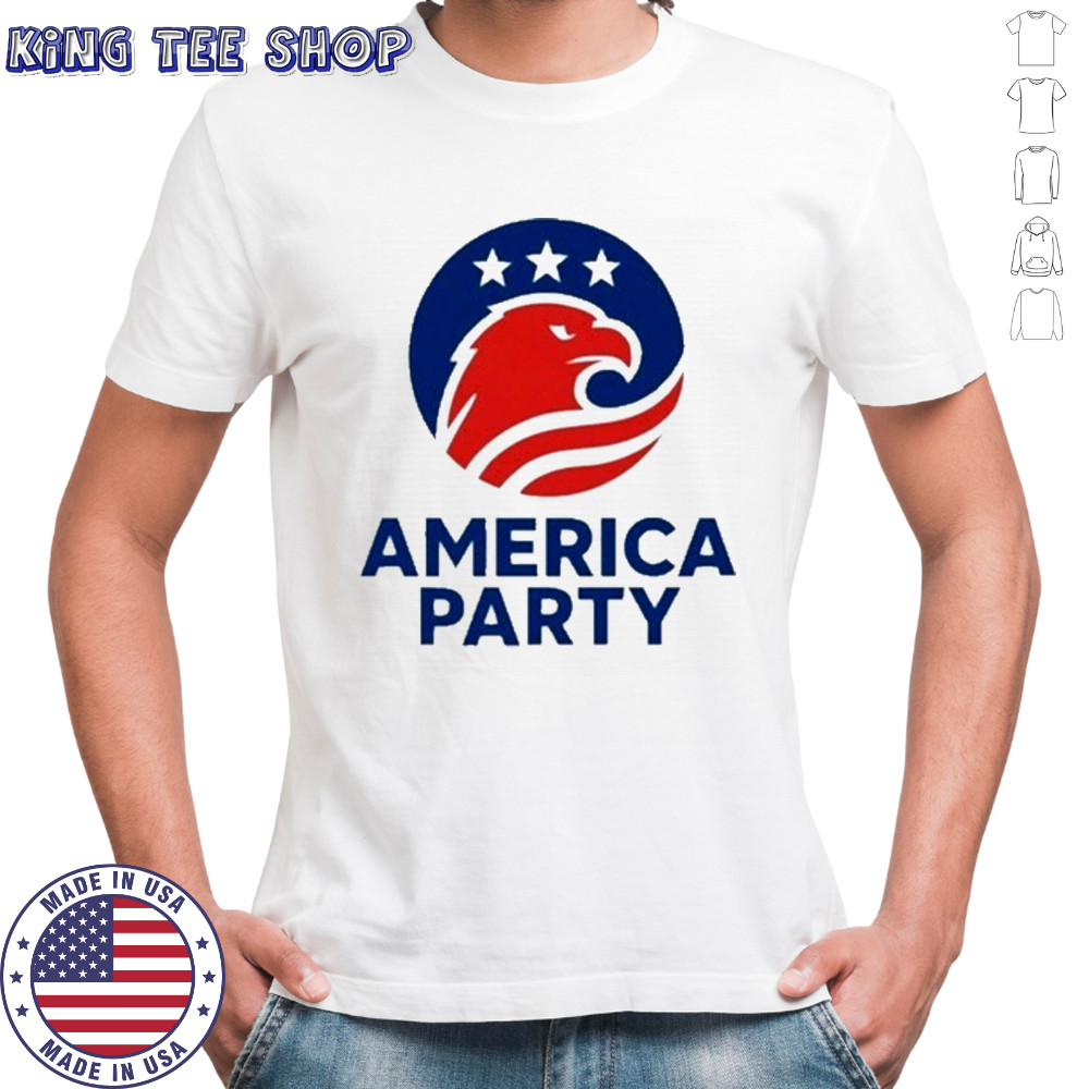 Elon Musk America Party Flag T-Shirt