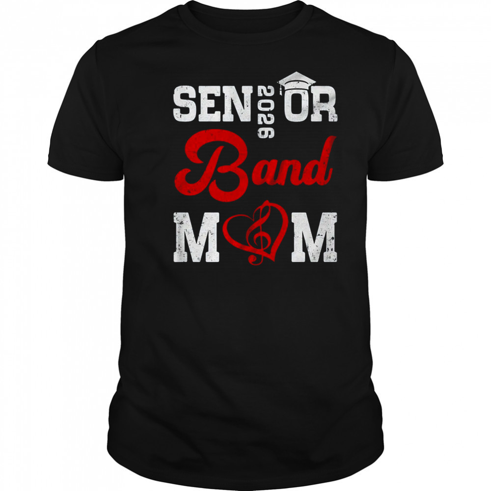 Graduation For Horn Player Senior 2026 Marching Band Mom shirt