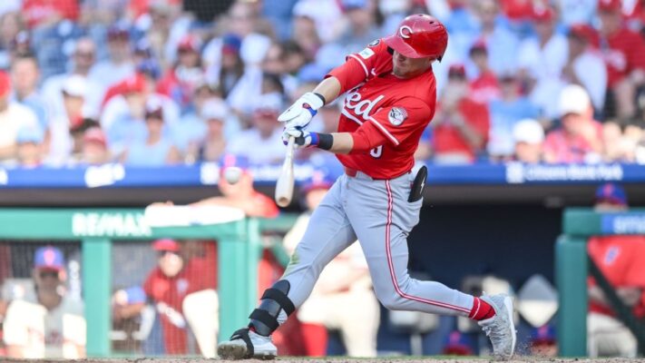 Reds’ TJ Friedl hit by pitch 3 times against Mets, tying MLB record