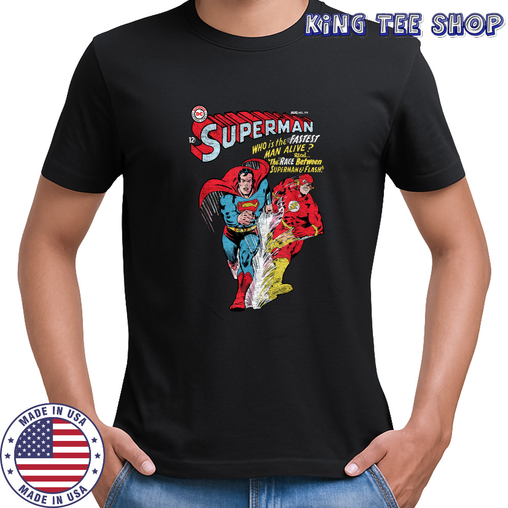 Justice League The Flash & Superman Fastest T Shirt