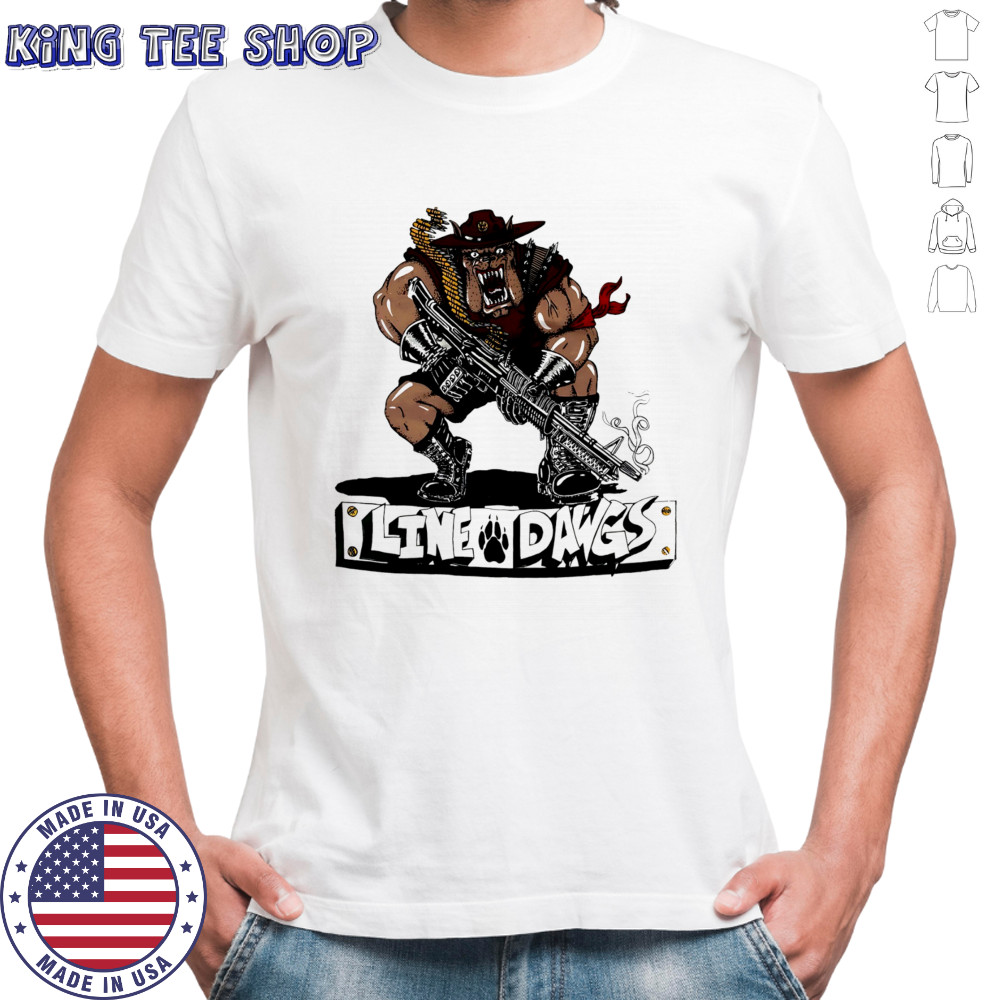 Line Dawgs 90s Military Guns Army Infantry USA shirt