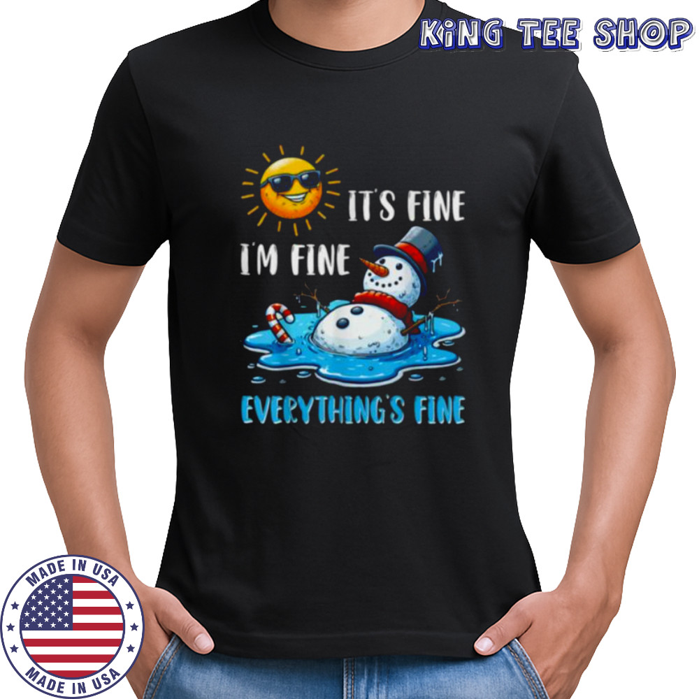 Melting Snowman Christmas In July Summer Humor Shirt