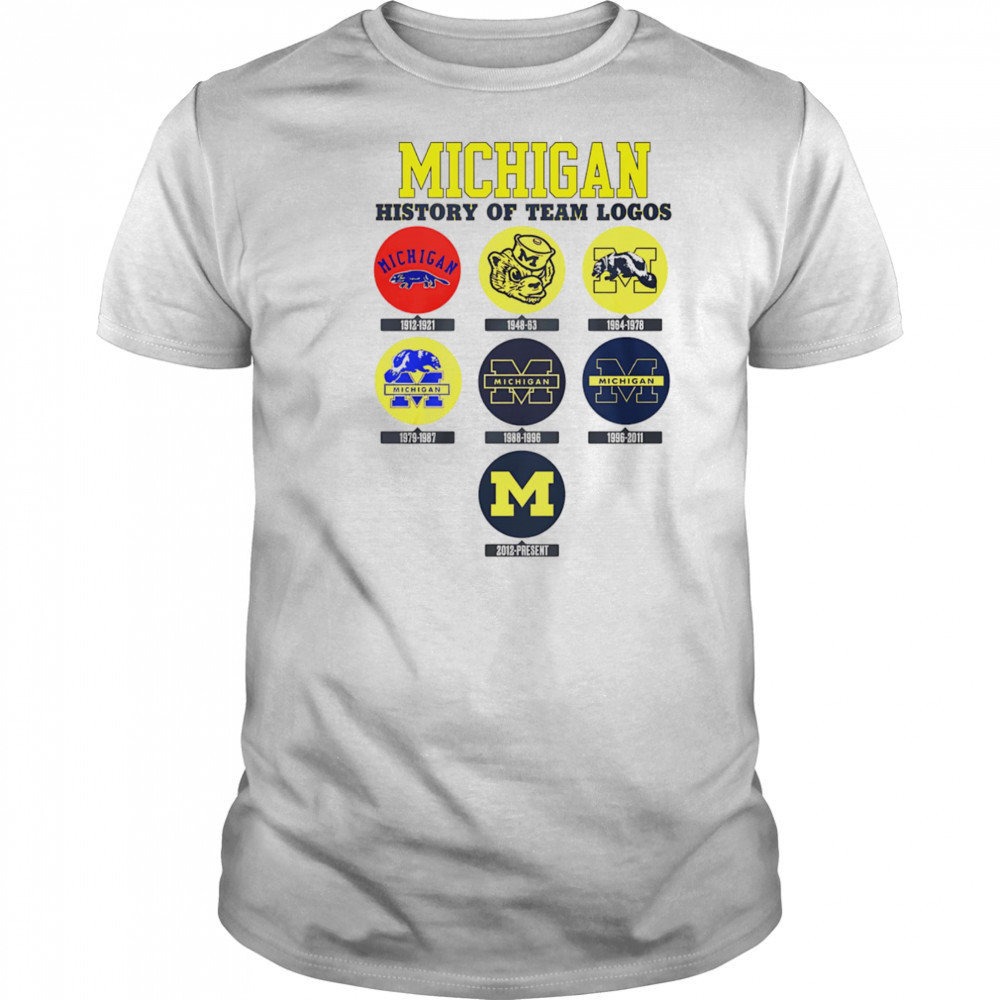 Michigan history of team logos shirt
