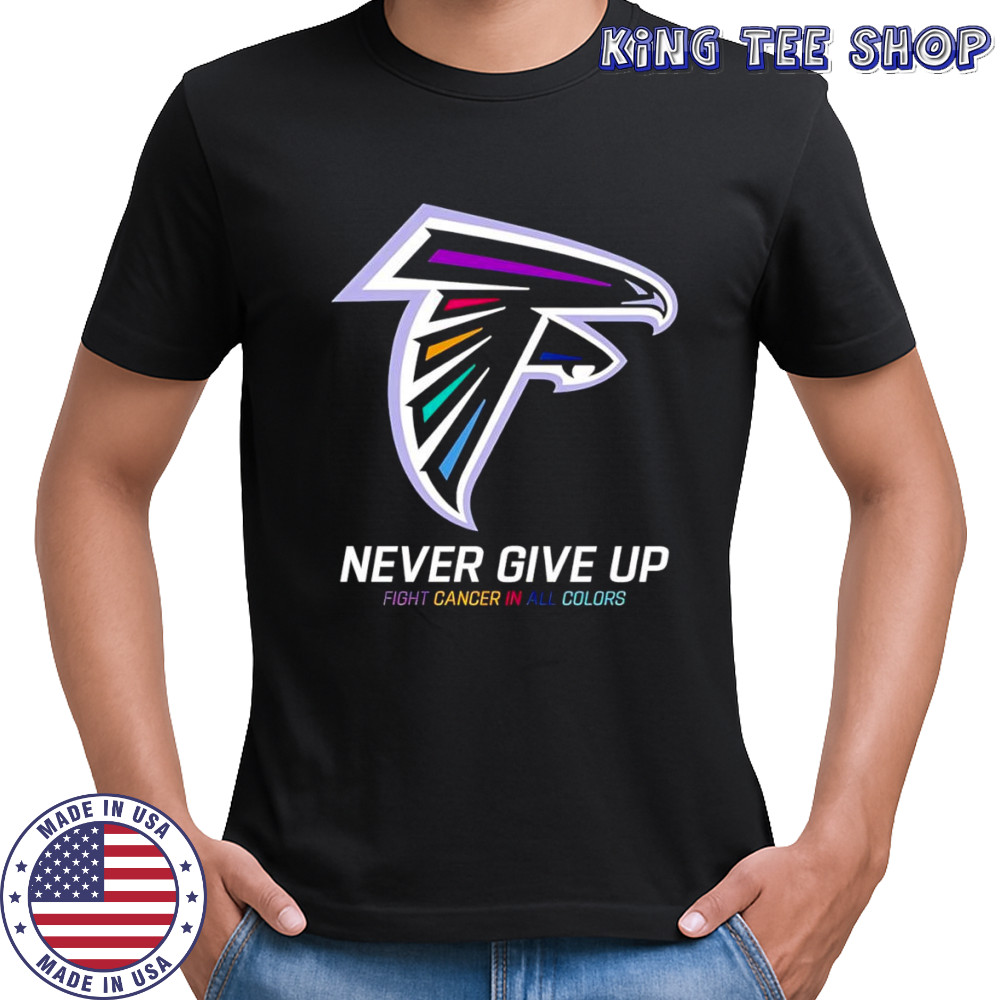 Never give up fight cancer in all colors Atlanta Falcons shirt
