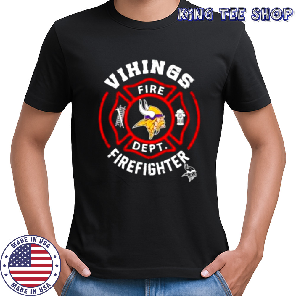 NFL Minnesota Vikings Football Team Fire Fighter Shirt
