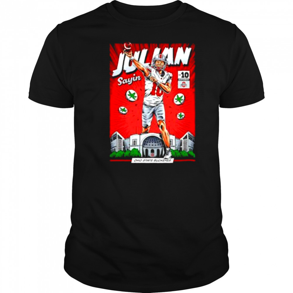 Ohio State Buckeyes #10 Julian Sayin NIL comic shirt