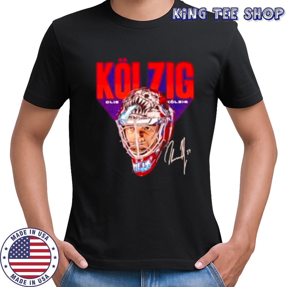 Olie Kolzig mask signature Washington Capitals Shirt
