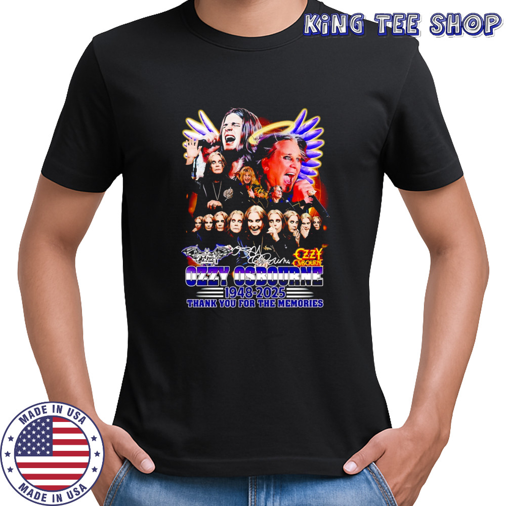 Ozzy Osbourne 1948 2025 thank you for the memories signature shirt