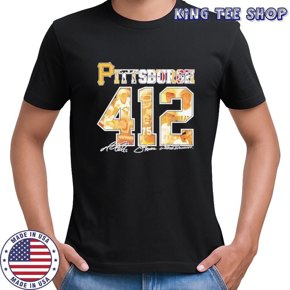 Pittsburgh pirates 412 legends signatures shirt