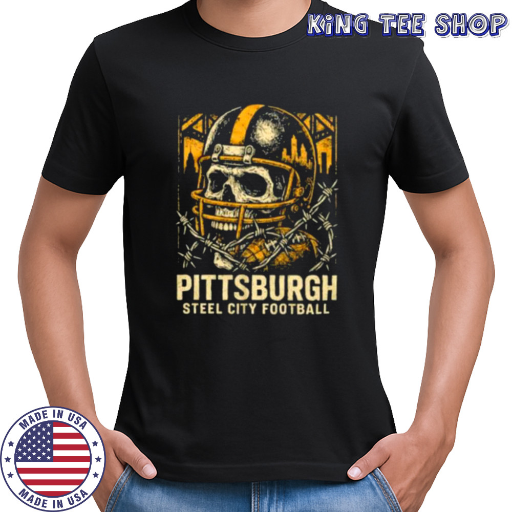 Pittsburgh Steel City Football skull crackin’ helmet Shirt