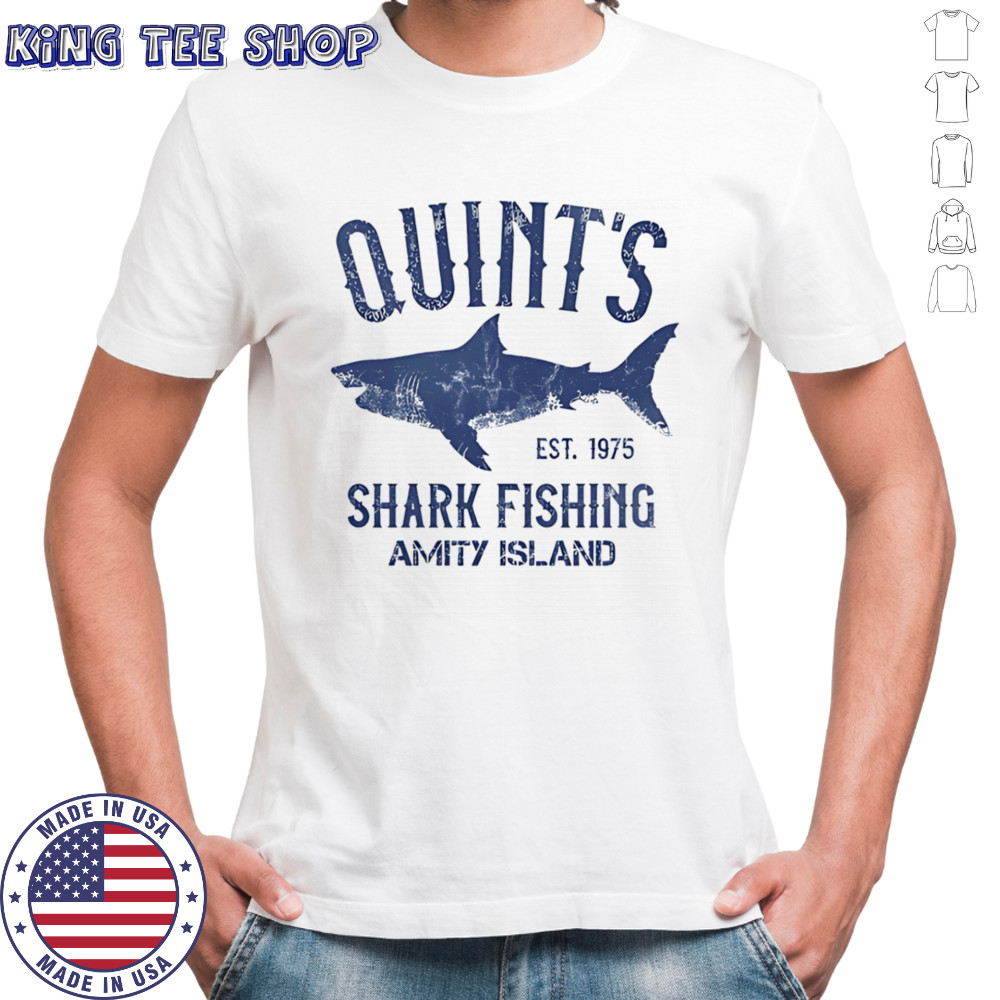 Quint’s shark fishing amity island shirt