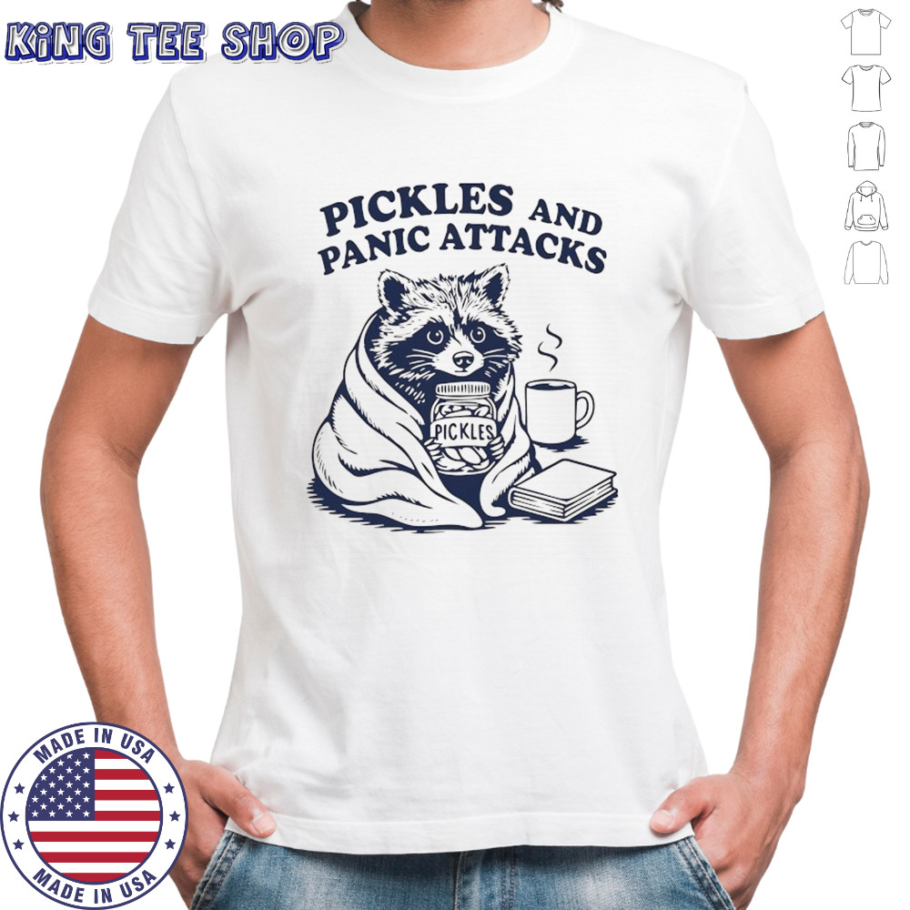 Raccoon with Pickles and Panic attacks art shirt
