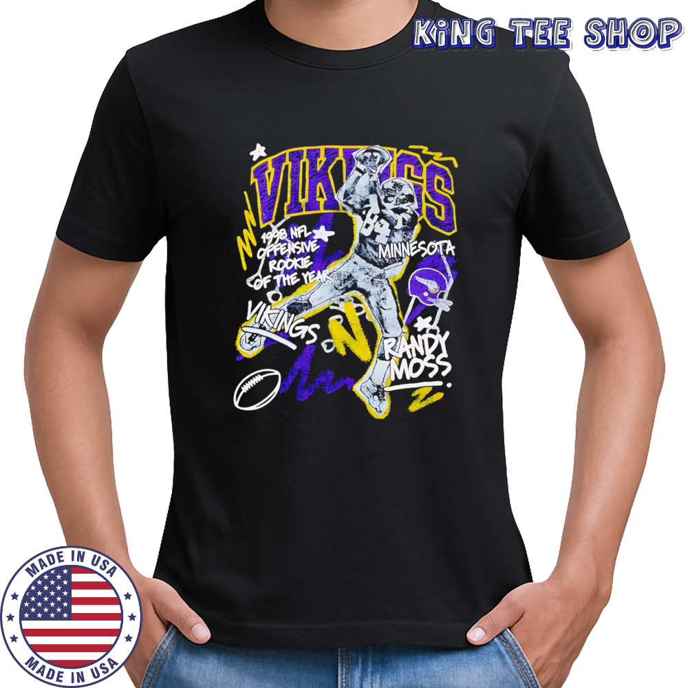 Randy Moss Minnesota Vikings chalked up player graphic shirt