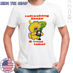 Refreshing taste and cool label shirt