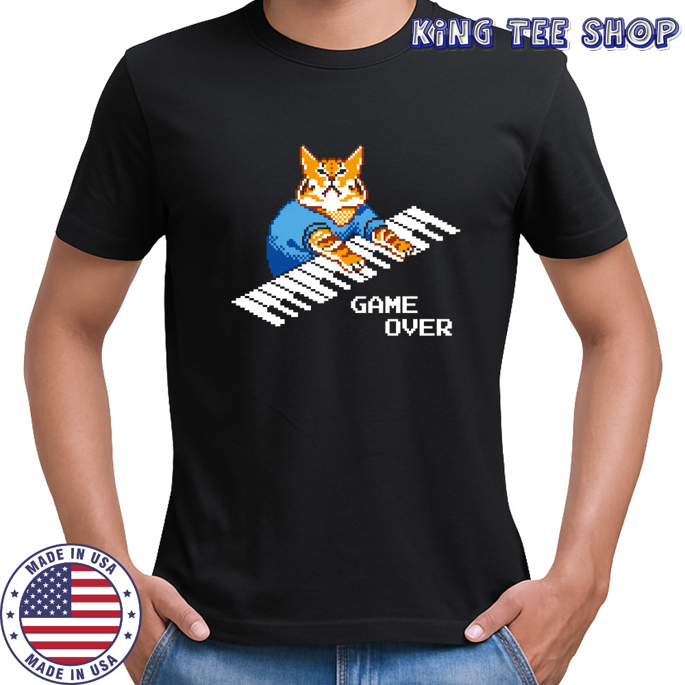 Roy It Crowd Game Over Cat Keyboard T-Shirt